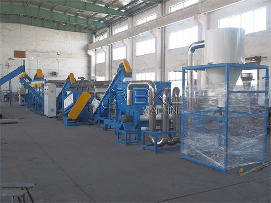 500kg/Hr Plastic Recycling Equipment 100mm Pe Film Washing Line